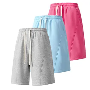 Women 3 Piece Set Oversize Bermuda Shorts, Athletic Loose Fit Comfy Running Joggers Shorts with Pockets, Summer Minimalist Basic Baggy Womenswear Bottom