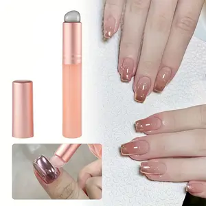 Reusable Silicone Nail Brush, Gradient Nail Art Tool, Magic Mirror Powder Applicator, Suitable for UV Nails, French Nails, Manicure Supplies, 1/3 Pack