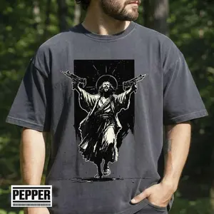 Uzi Jesus Shirt Dungeon Crawler Carl Princess Donut Tactical God Badass Christian Humor Gift