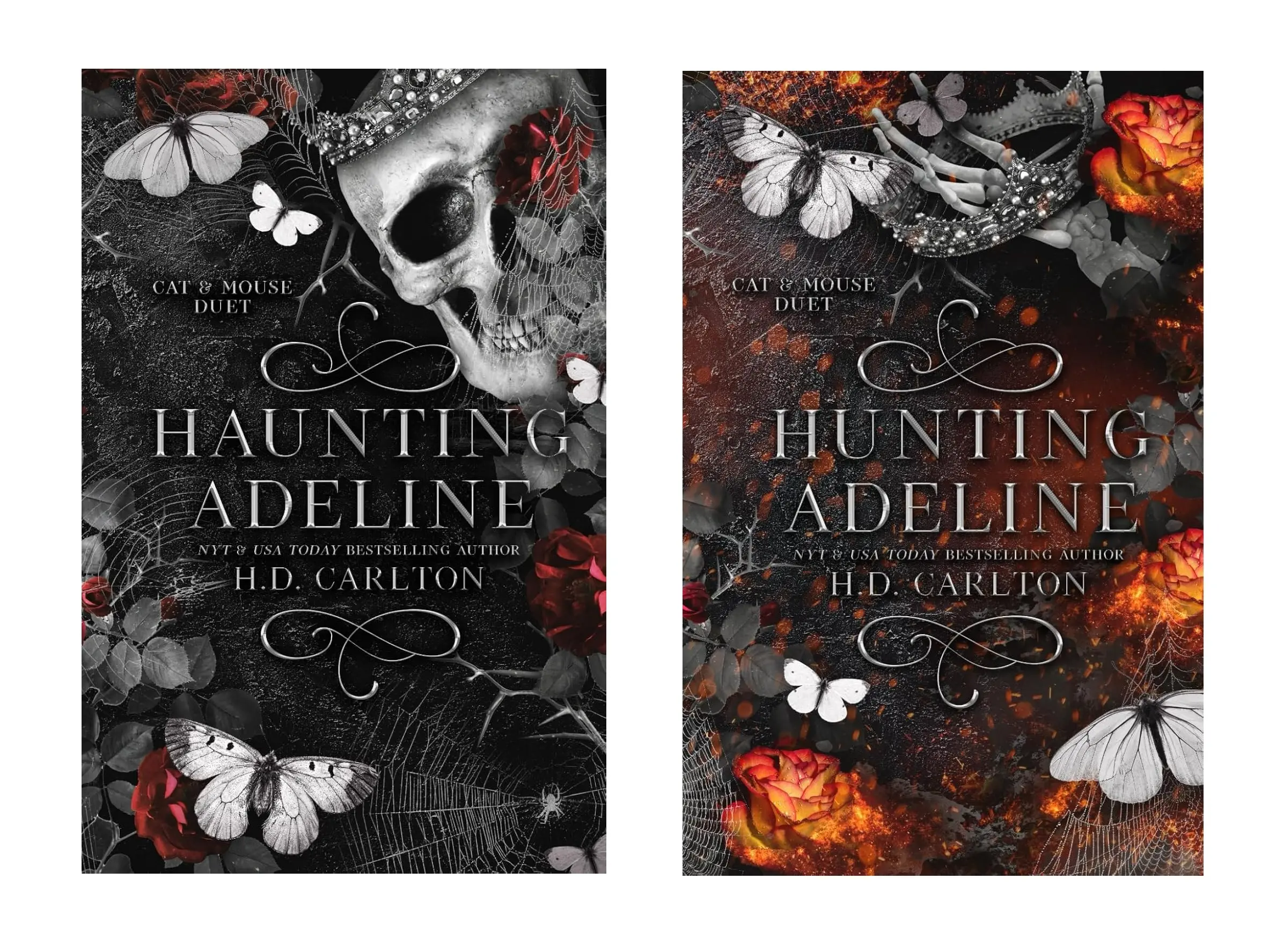 Cat and Mouse Duet  (2-Book series)   : A Dark Romance / Psychological Thriller Novel by H. D. Carlton : Haunting Adeline - Hunting Adeline - #booktok Dark Romantic Novel Series, Romance Novels, Dark Romance Books