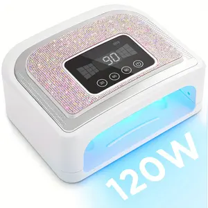 beauty makeup 120W Rechargeable Nail Lamp for Gel Nails, LED Nail Lamp with 4 Timer Modes
