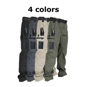 Men's Solid Color Printed Pocket Zipper Waterproof Tactical Work Pants, 200g/m2, Fit Sports Pockets, Autumn Winter Durable Pants, Men's Abrasion Resistant Outdoor Pants, Please place an order according to size chart, Autumn Clothing Men's