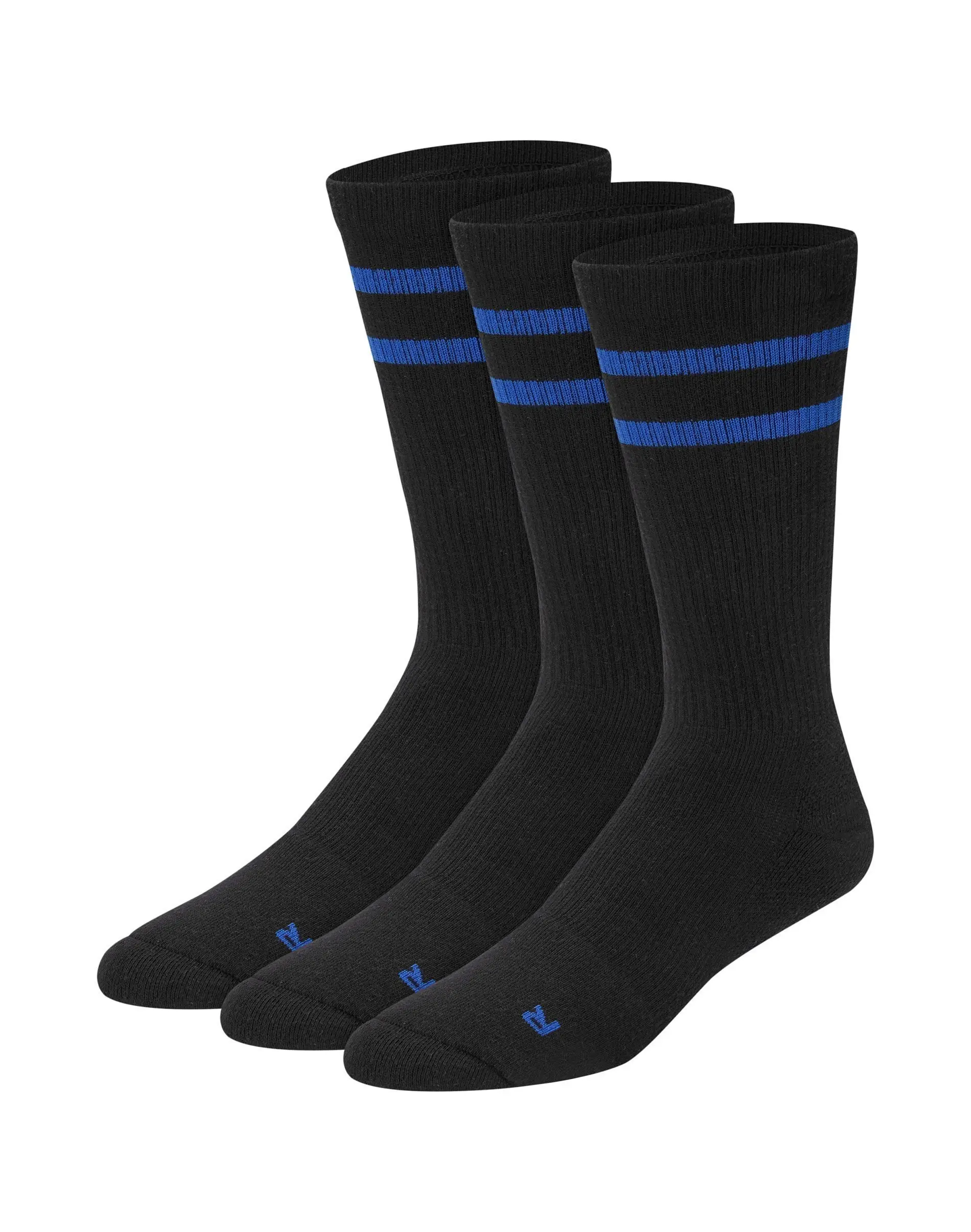 Hanes X-temp Men's Compression Crew Socks 3-pairs Underwear Multi Pack Comfortable Fit Soft Stretch Fabric Breathable Ppxc13