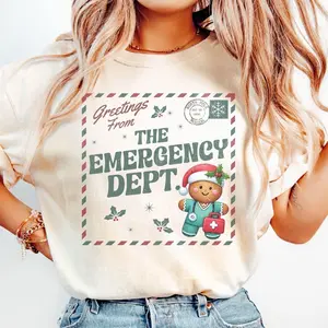 Christmas ER Shirt, Matching Nurse Holiday T-Shirt, Emergency Tech Xmas Shirt, Group Work Shirts, ED Nurse Shirt, Christmas ER Nurse Tee