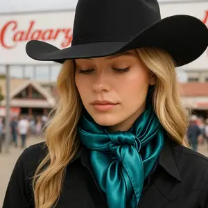 35X35"  Solid Teal  Wild Rag / Scarf WRS5