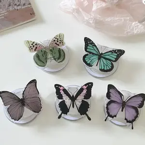 INS Korean Cute Butterfly Magsafe Phone Grip Tok Sockets Cellphone Accessories Mobile Bracket Korea Griptok Phone Stand Holder