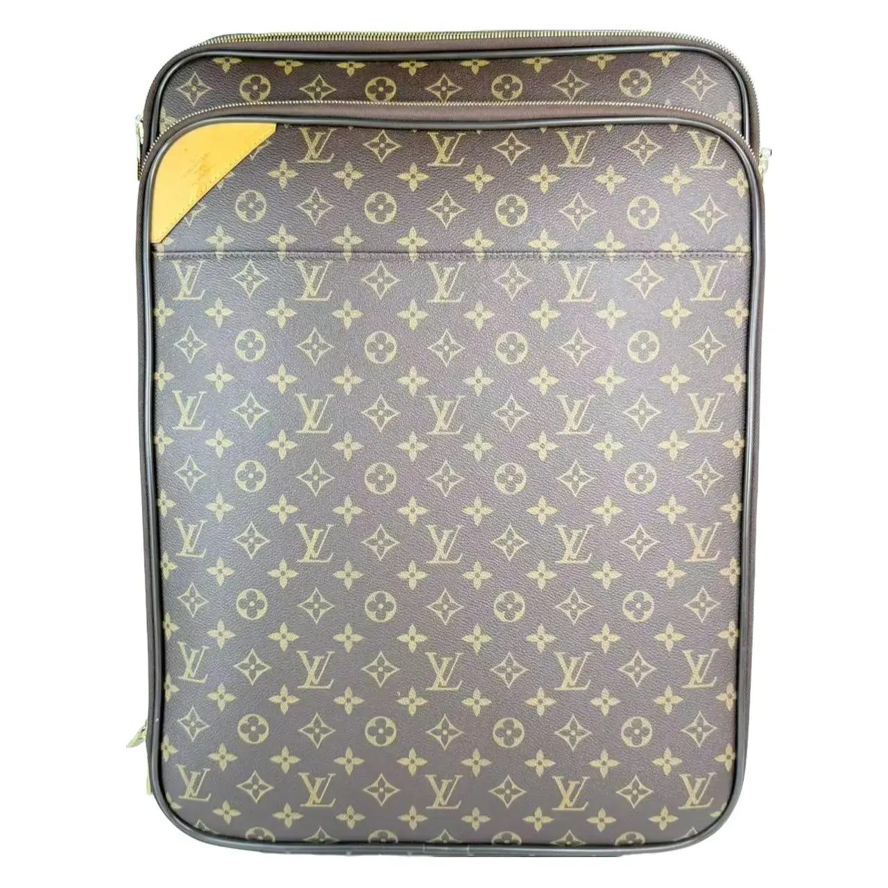 Pre-owned Louis Vuitton Leather Luggage Pegase Monogram Canvas Luggage