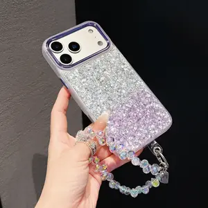 New dual-color glitter suitable For iPhone 17, 16, 15, 14 Plus, 13, 12, 11 Pro Max soft liquid silicone protective case