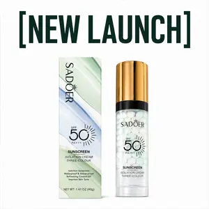 [NEW]SPF50+ PA+++ Sunscreen Cream, Lightweight & Non-Greasy Daily Sunscreen, Waterproof & Sweatproof for All Skin Types