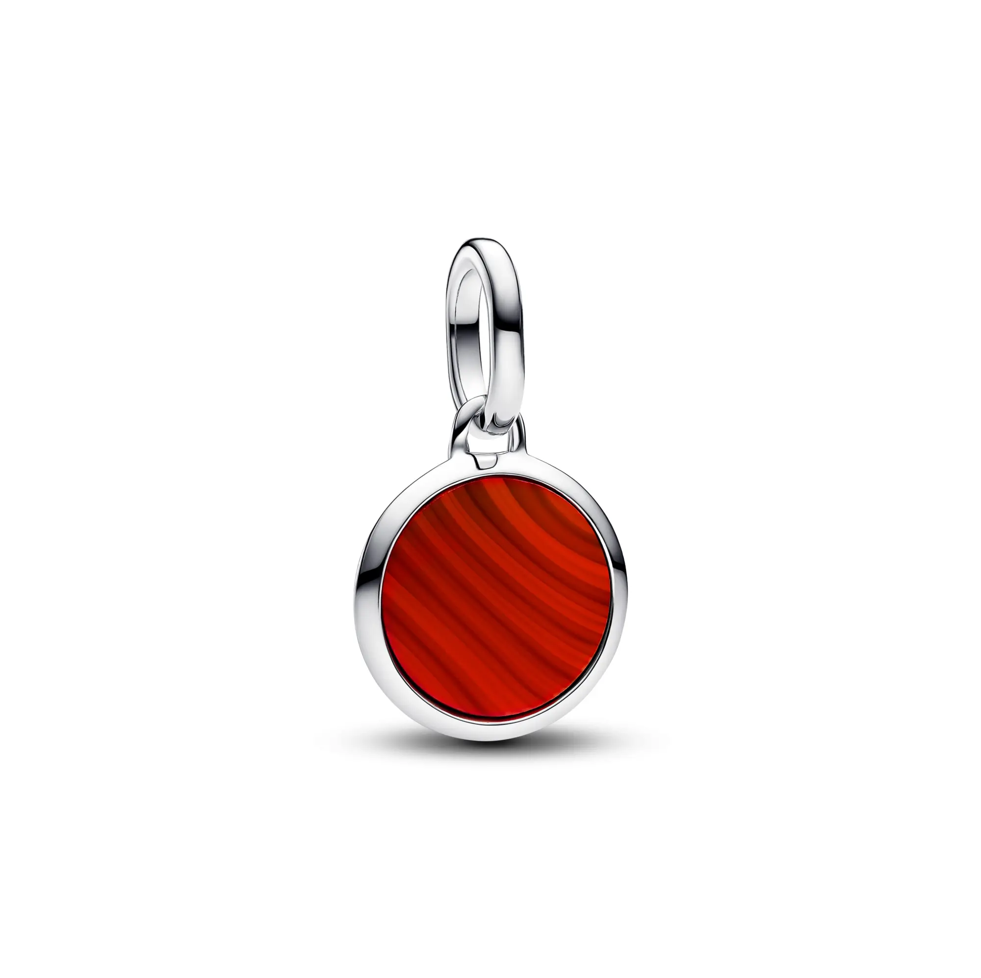 Pandora ME Red Murano Glass Engravable Round Medallion Charm, Engraved Mini Pendant 793389C01, Engraved Charm, No Warning Applicable, Personalized Jewelry