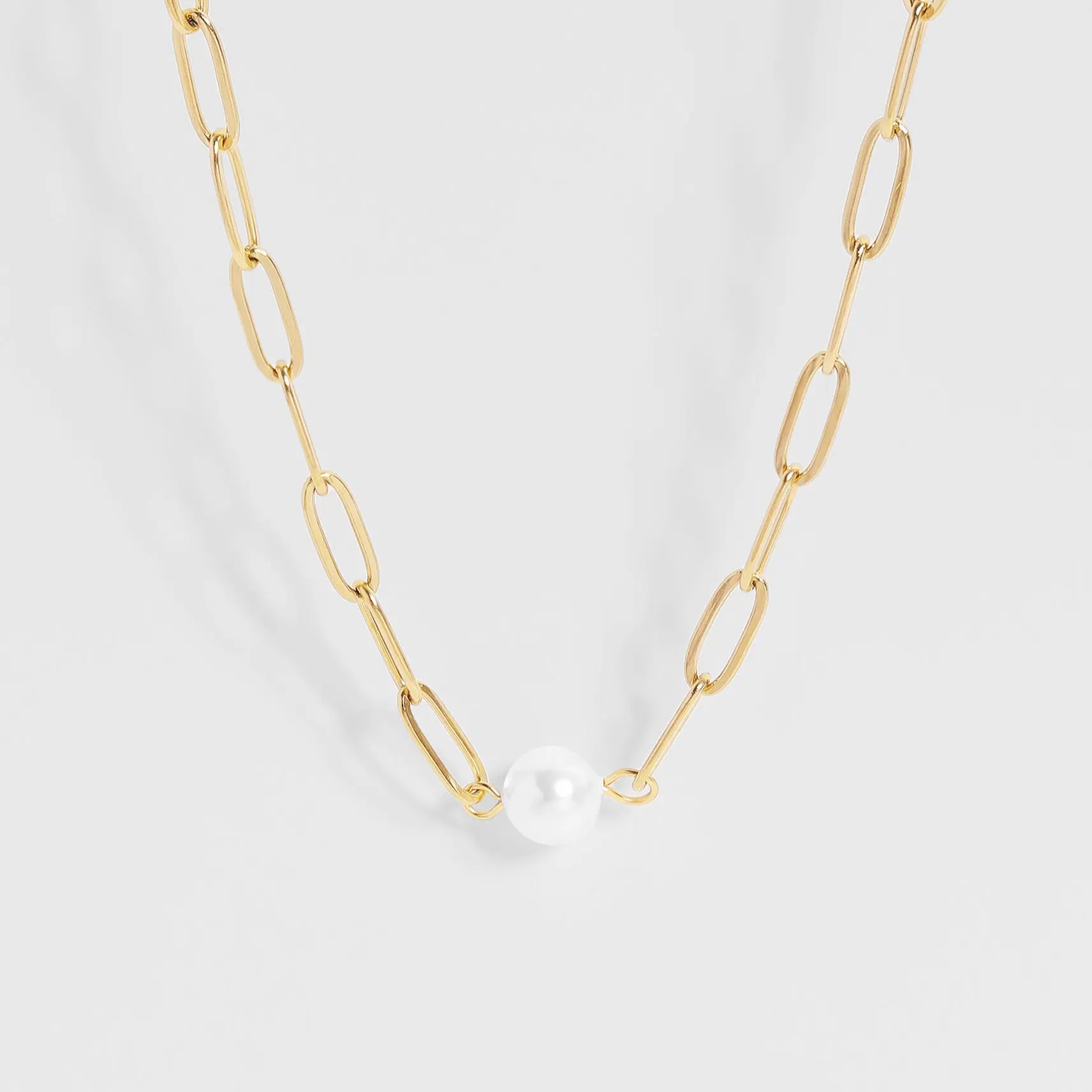 Paperclip Pearl Necklace Paperclip Pearl Necklace