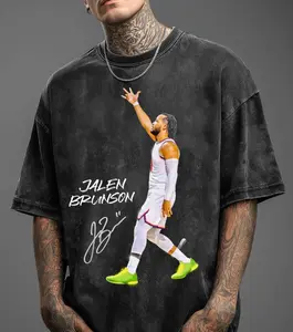 Vintage Jalen Brunson Basketball Shirt, New York Vintage Basketball Graphic Wash Tee, Fan Apparel Hoodie, Sweater, Gift For Him and Her