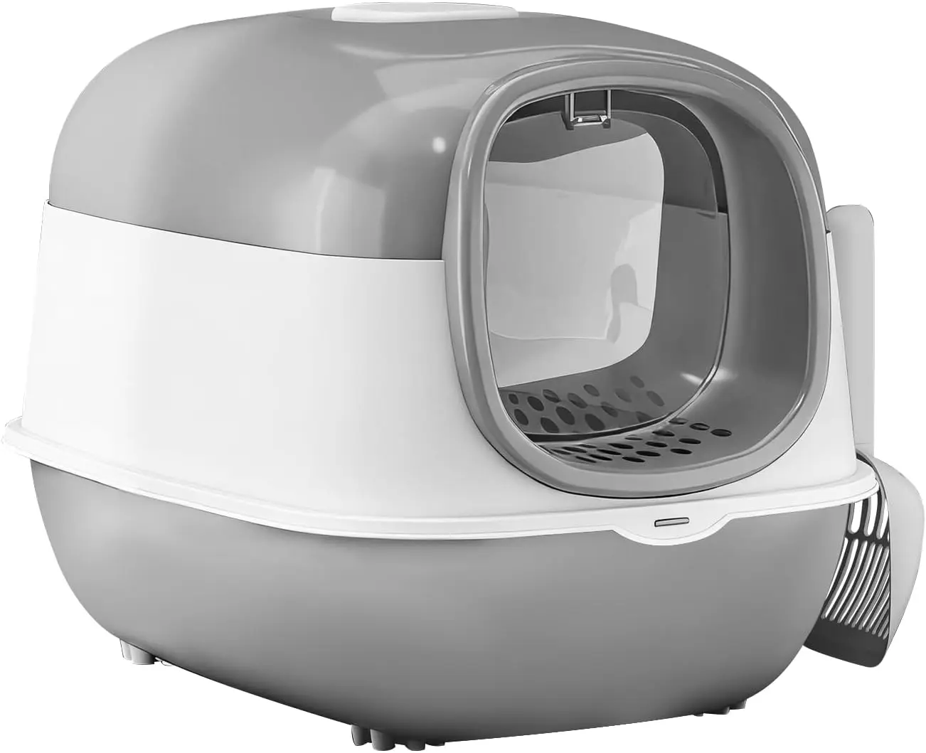 XL Covered Cat Litter Box for Indoor Cats, Fully Enclosed Odor Control Kitty Toilet with Litter Filtering Pedal & Scoop, Anti Tracking Splash-Proof Leakproof Easy Clean Pet Litter Tray