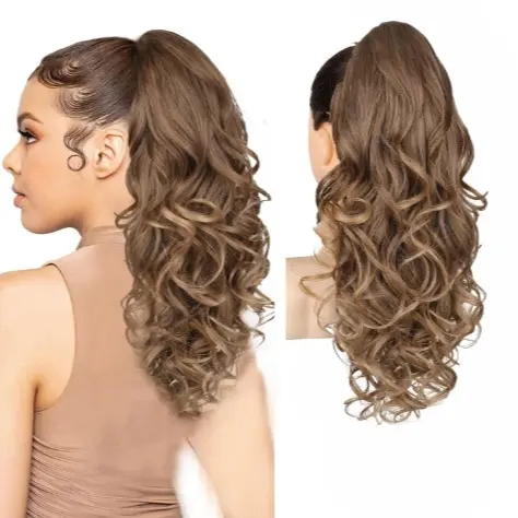 20''-Dark Ash Blonde with Golden Ends