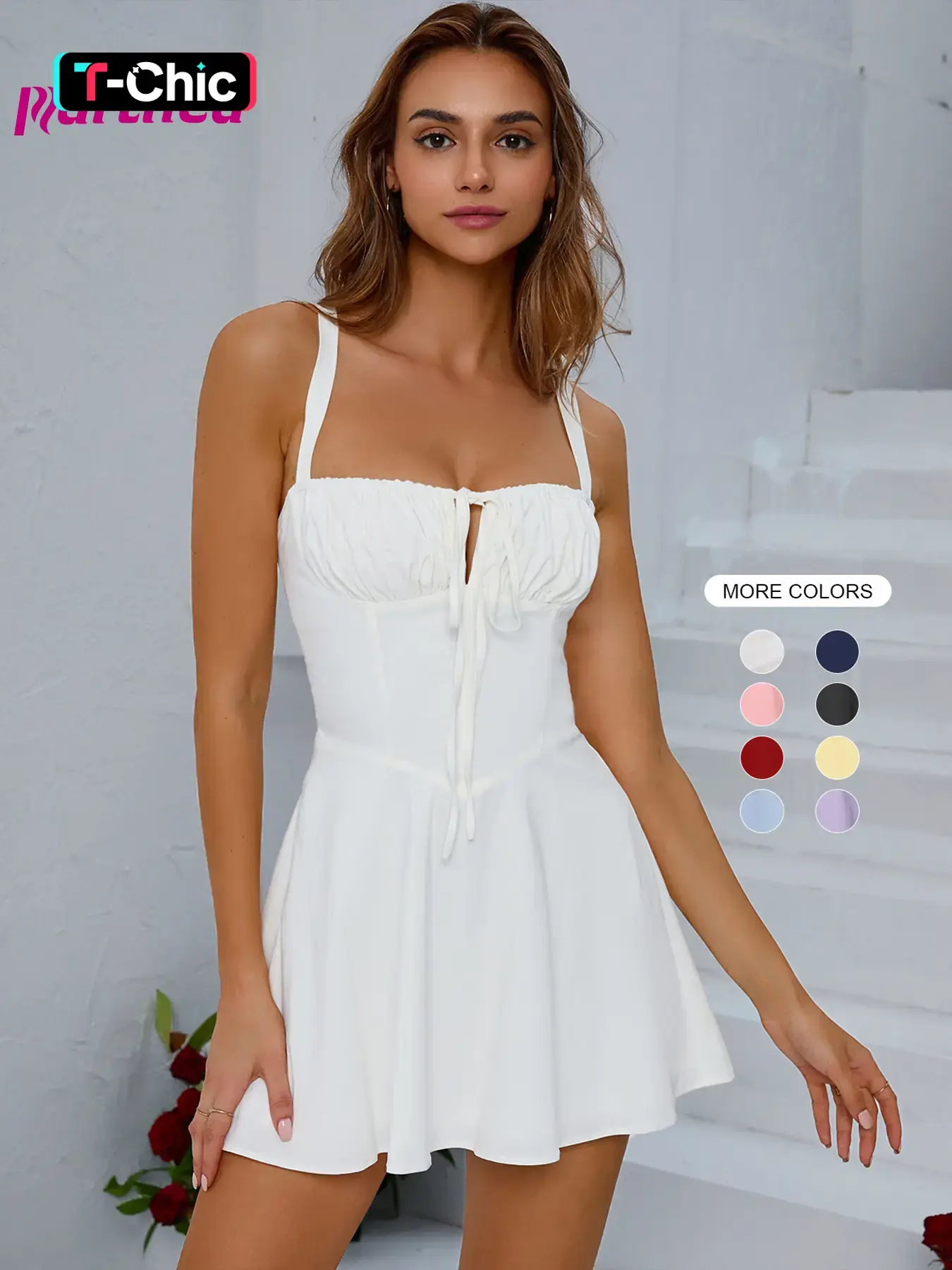 mini white corset dress - TikTok Shop