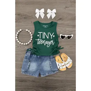 "Tiny Teenager" Denim Short Set