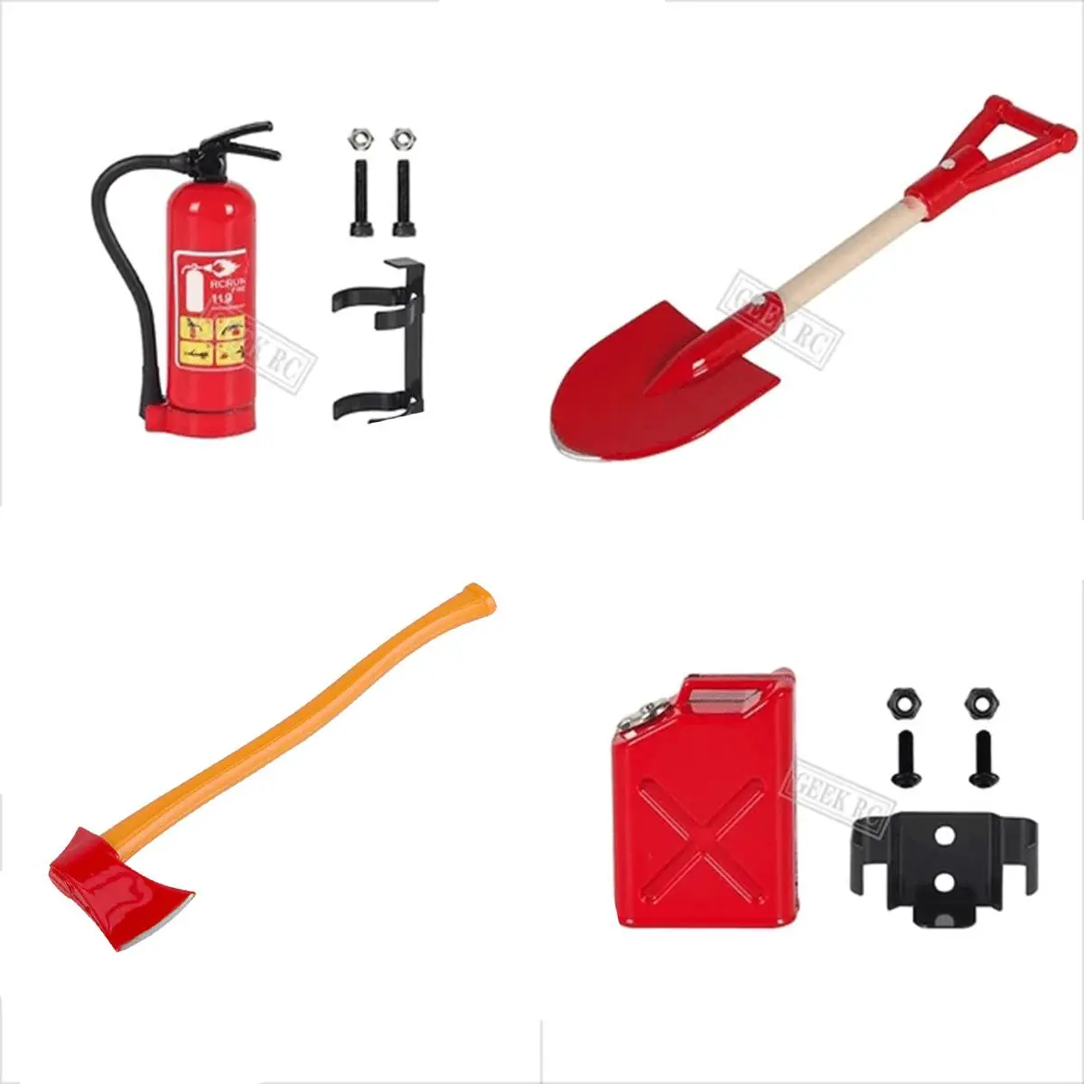 RC Car Metal Simulation Decoration Tool Axes Oil Barrel Fire Extinguisher for 1/10 RC Crawler  TRX4 Axial SCX10 Tamiya