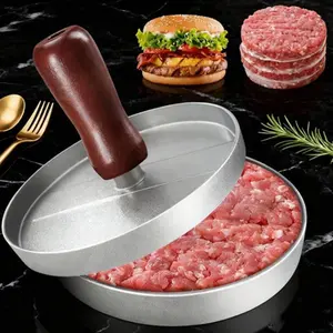 Non-Stick Hamburger Patty Press, for Indoor Cooking Outdoor BBQ Use, Practical Kitchen Cooking Gadget, Smooth Surface Easy Release Burger Press Tool for Making Various Meat Cakes