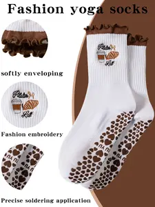 Women's Pilates Ankle Socks, Non-Slip Grip Socks for Yoga, Ballet, Hospital Use, Gym, Outdoor Sports, All Seasons, Sporty Style, Anti Slip Socks