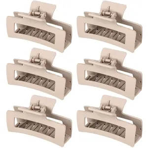 79Style 6Pcs Hair Clips: 3.5 Inch Large Medium Square Claws for Thick Long Hair, Hair Accessory for Women Girls (6 Multicolored - Jude) springtok