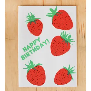Strawberry Birthday Card | 6.0