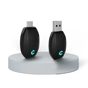 Wireless Carplay Adapter Mini Car Adapter for CarPlay & Android Auto, 1 Count Wired To Wireless USB Type-C Plug & Play Car Adapter, Smart Dongle Auto Connect for Toyota, Carplay Dongle Connectivity