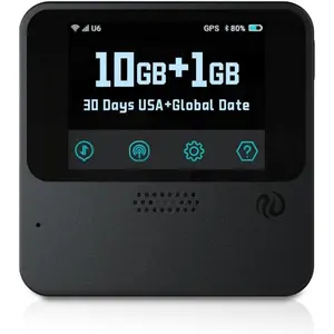 Portable WiFi Hotspot for Travel, 4G LTE Mobile Hotspot in 150+ Countries, 10-Device Pocket WiFi Router, 5000mAh /No Contract, 10GB +1GB  (30 Days) for Business, Trips, Outdoors