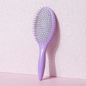 1pc Metal Pin Detangling Hair Brush, Steel Needle Smoothing Comb, Scalp Massage, Anti-Tangle Hairbrush for Wet & Dry Hair