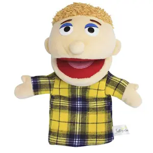 28cm/11.02in Family Plush Hand Puppets - Grandparents, Parents, Son, Daughter Family Hand Puppets with Openable Mouths Soft, Skin-Friendly Plush Toys in Multiple Colors Family Parent-Child Interactive Play Props