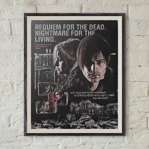 Unframed Resident Evil 4 Poster, Leon Kennedy Wall Art, Horror Game Art Print 4  living room  Gift, Requiem Leon Fanart Print,