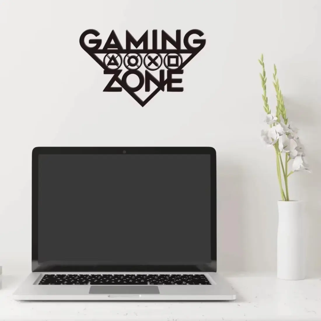 Gaming Zone Metal Wall Art, Stylish Gamer Decor, Perfect Playroom Sign and Unique Gaming Room Wall Accent, Wall Decor for Home Living Room Bedroom