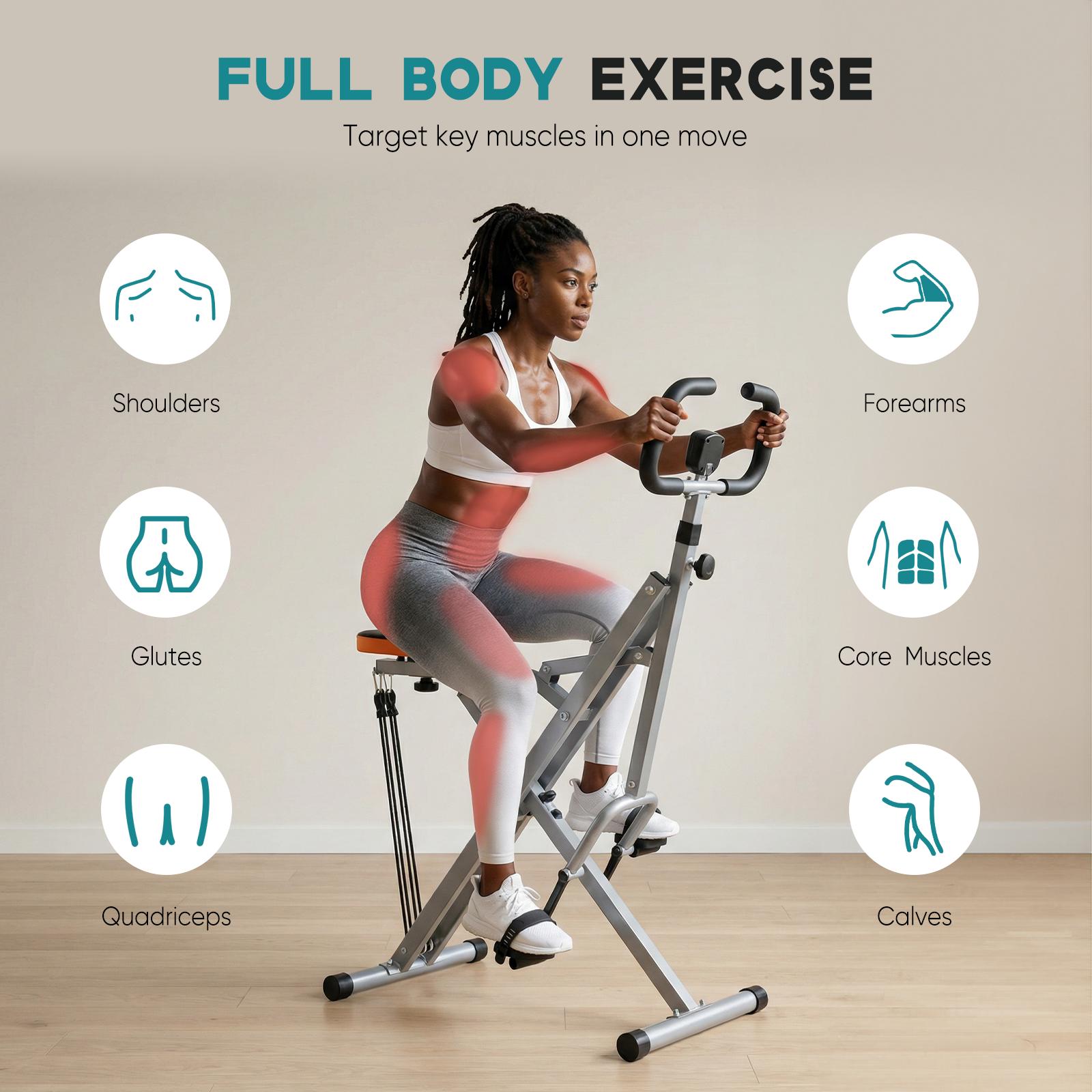 Squat Machine, Deep Squat Rowing Machine for Home, Easy Setup & Foldable Exercise Equipment, Glute Trainer Machine with 2/3 High-Strength Resistance Bands, Glutes & Leg Home Workout Machine Home squat machine, a 330-pound weight-bearing lower body