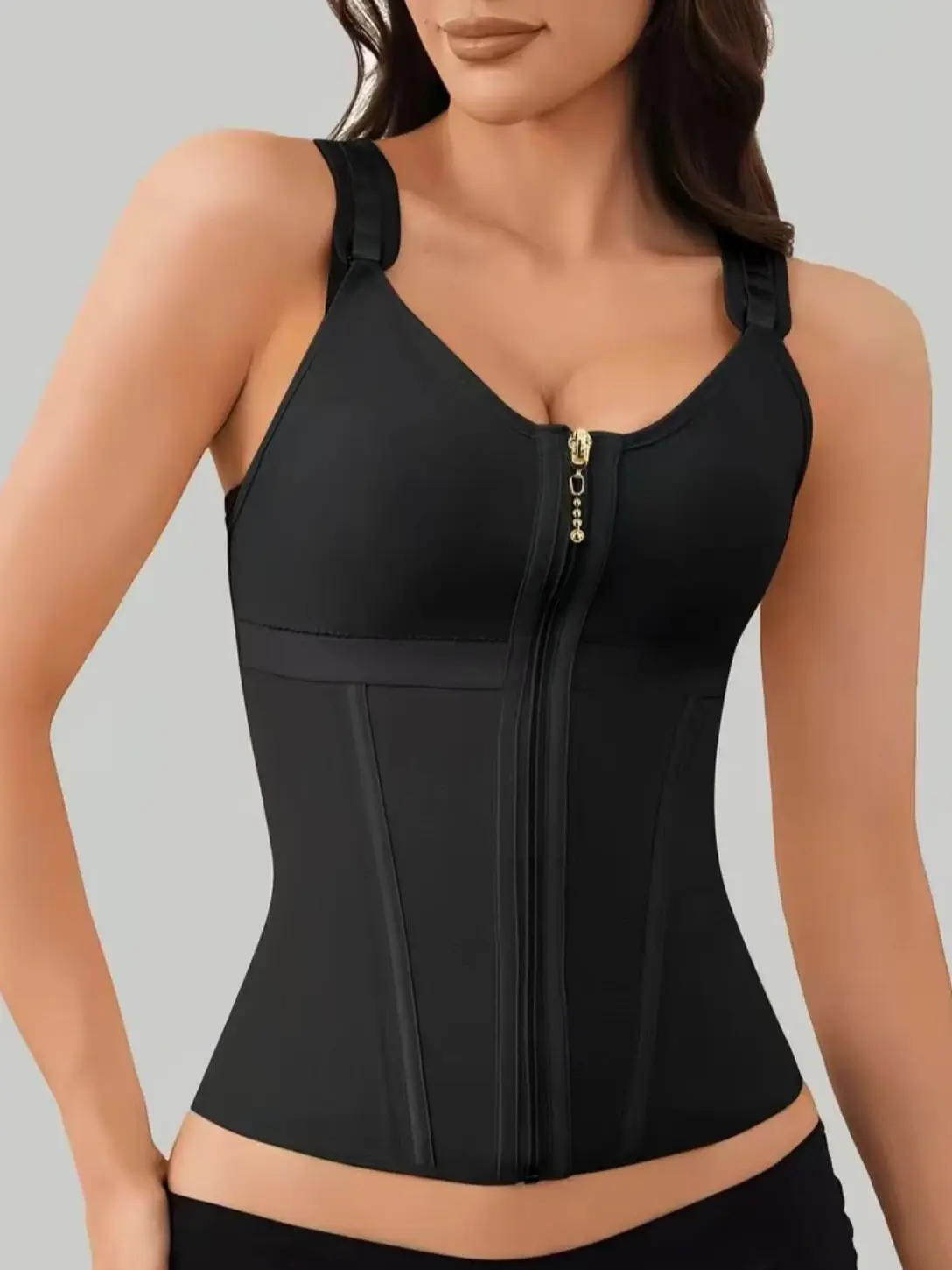 Waist Trainer adjustable Corset for Women Tummy Control Sport Workout Colombian Shaper with Zipper Wireless Bras Push Up FallFreshness FallFreshness Fit Shapewear SpringStatements Stretchy Womenswear