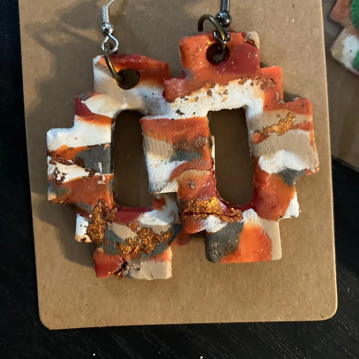 Pumpkin Spice Clay Earrings