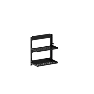 Wall-Mounted Two-Tier Multi-Functional Storage Rack, Foldable Stackable Organizer for Garage, Simple Storage Solution for Miscellaneous Items