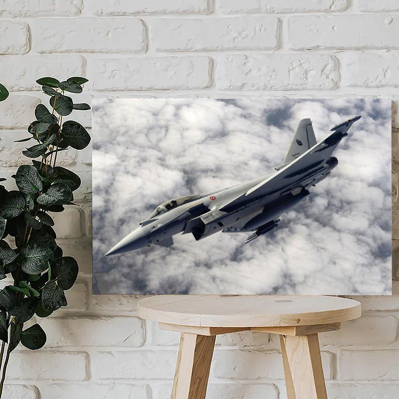 Military Fighter Poster Eurofighter Typhoon Poster Decorative Painting Canvas Wall Art Picture Print Modern Family Bedroom Decor