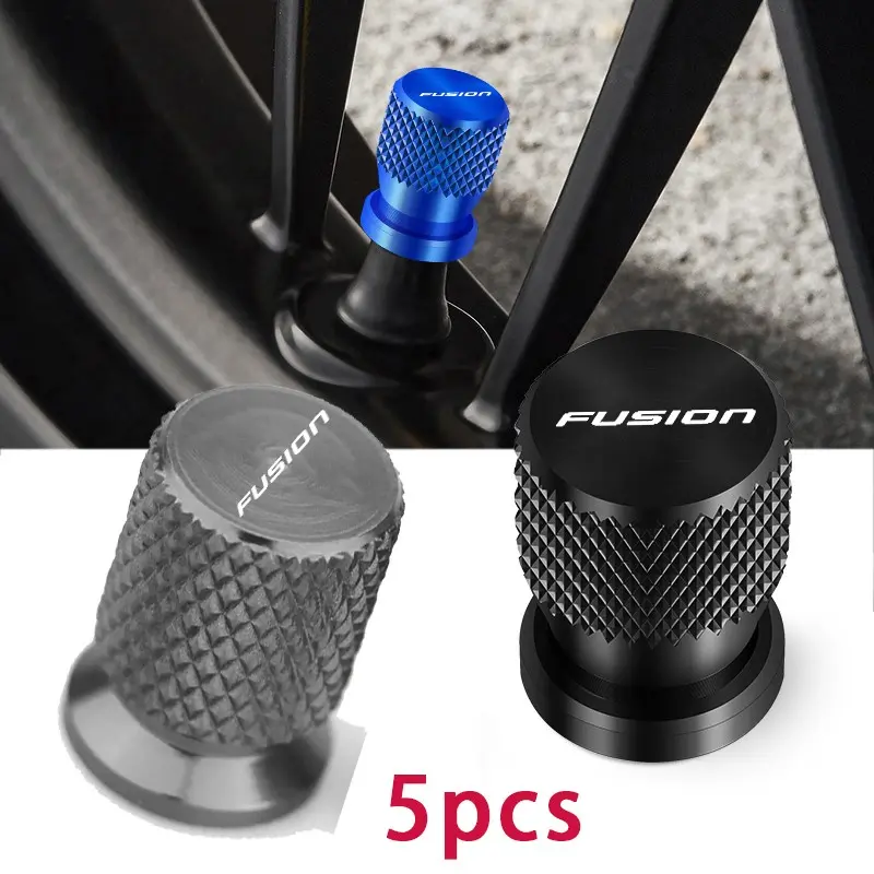 Ford Fusion 5pcs Aluminum Alloy Tire Valve Stem Cap, Car Accessories, Metallic Texture, Anti-Theft & Dust-Proof, Automotive Accessories, Tire Caps, Tyre Caps