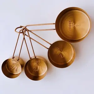 Gold measuring cups
