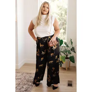 Legendary in Leopard Satin Wide Leg Pants