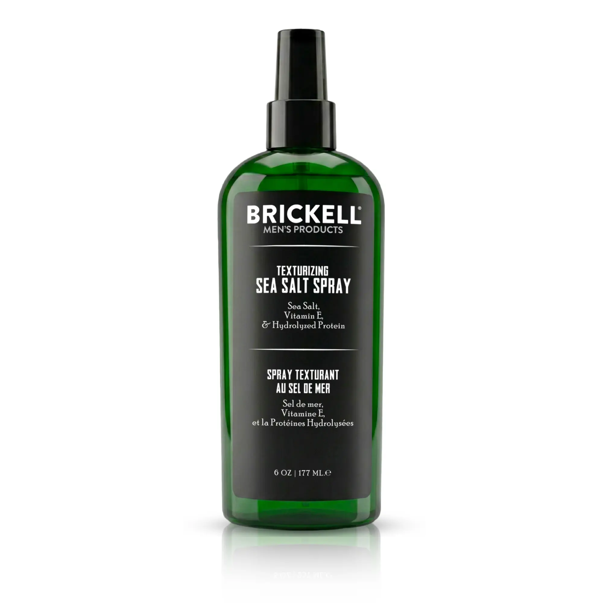 Brickell Texturizing Sea Salt Spray for Men 6oz Alcohol Free Hair Styling Spray with Vitamin E Quinoa Protein for Volume Texture Matte Finish