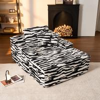 Zebra Print Plush Corduroy Style B