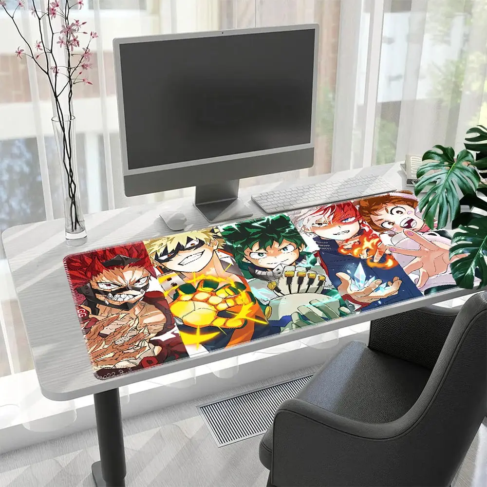 My Hero Academia Anime Mouse Pad, Portable Rubber Base Polyester Fiber Desk Mat, Ideal for Gaming and Office, Laptop and RV Choice, Durable Easy Clean, Anime Mousepad, Computer Mouse Pad