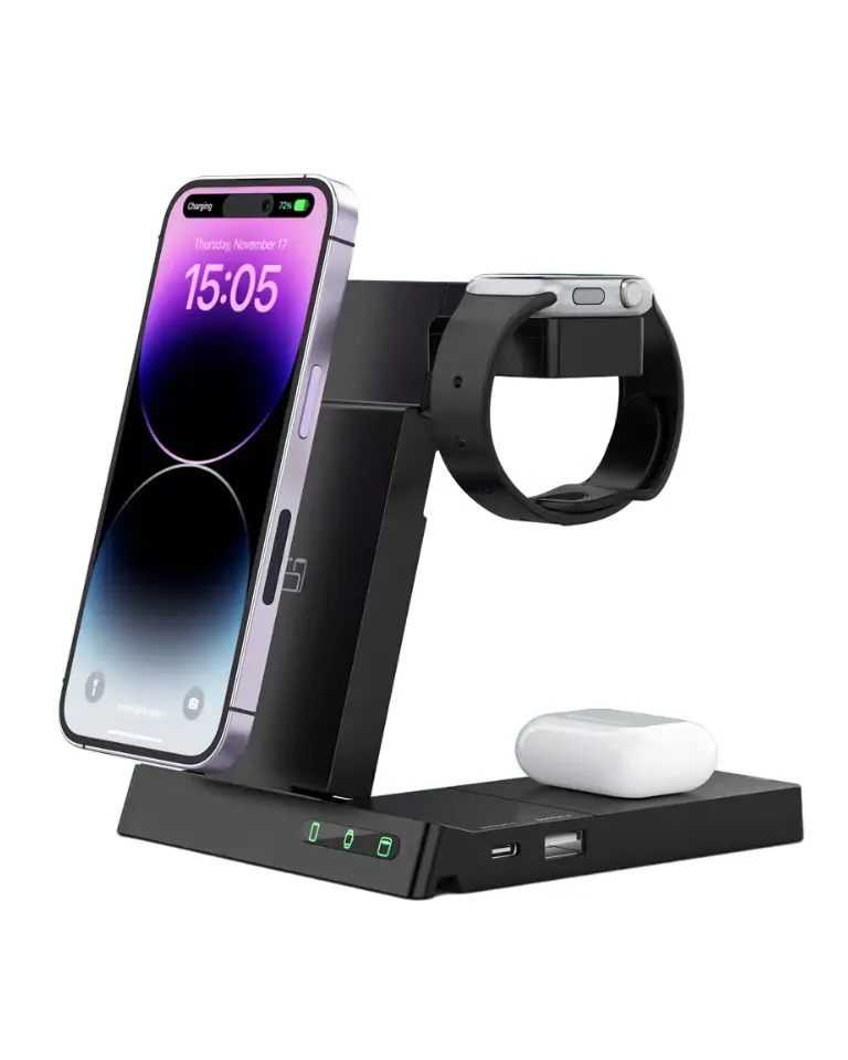 Chargeasap VersaCharge 6-in-1 Fast Charging MagSafe Wireless Charger – All-in-One Wireless Charging Stand for iPhone, Apple Watch & Other Devices