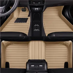 Custom Car Floor Mat For Suzuki SX4 2006~2009 Fiat Punto 2008 Ford S Max 2015~2023 Lexus IS250 2009~2012 Left/Right -hand Drive Auto Interior Accessories Fashion Stripe Styling Carpet Waterproof Design Full Coverage