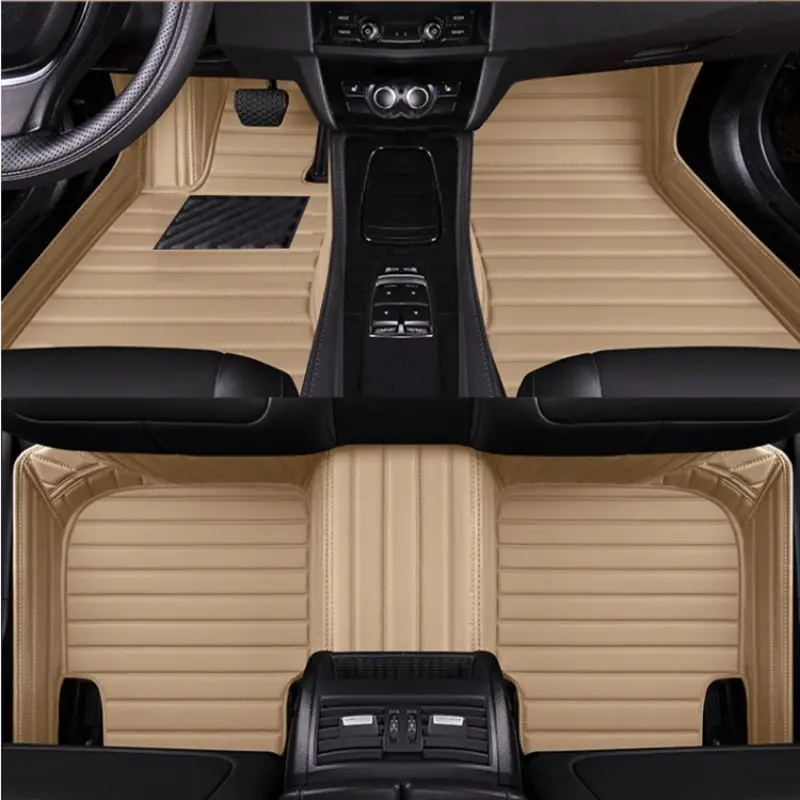 Custom Car Floor Mat For Cadillac ct6 2019~2022 Kia K3 2019~2021 Jeep Liberty kj 2002~2005 Renault Captur 2015~2018 Left/Right -hand Drive Auto Interior Accessories Car Accessory Fashion Stripe Styling Carpet Waterproof Design Full Coverage