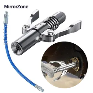 Grease Gun Coupler,12,000 PSI High Pressure Grease Nozzle Fittings,Compatible With All 1/8" NPT Grease Guns,Release Lock Oil Nozzles for Greasing All Machinery and Equipment Filling,MirrorZone.