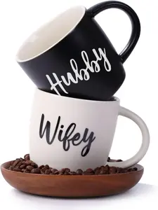 Wedding Gifts for Couples 2026, Wifey Hubby Mugs Set of 2 Coffee Mug, Bridal Shower Gift, Mr and Mrs Coffee Mug, Wedding Couples Gift for Bride Groom，Engagement Gifts