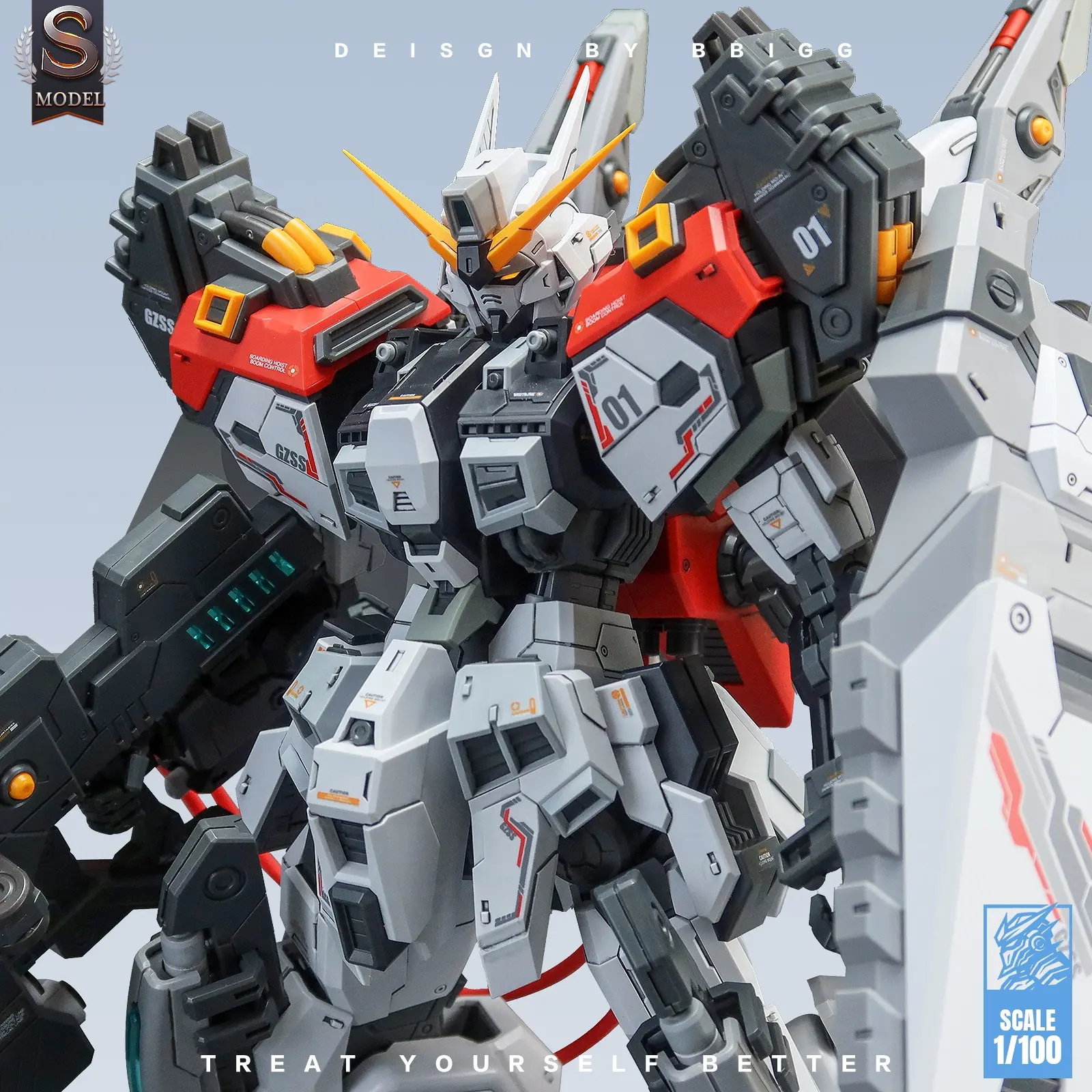 Heavy Industrial Robot Model Kit, High Precision Sci-Fi Figure, Premium Aesthetic, Giant Energy Unit & Shield, Complex Mechanical Structures, High Mobility Skeleton, 22.5cm Collectible Craft
