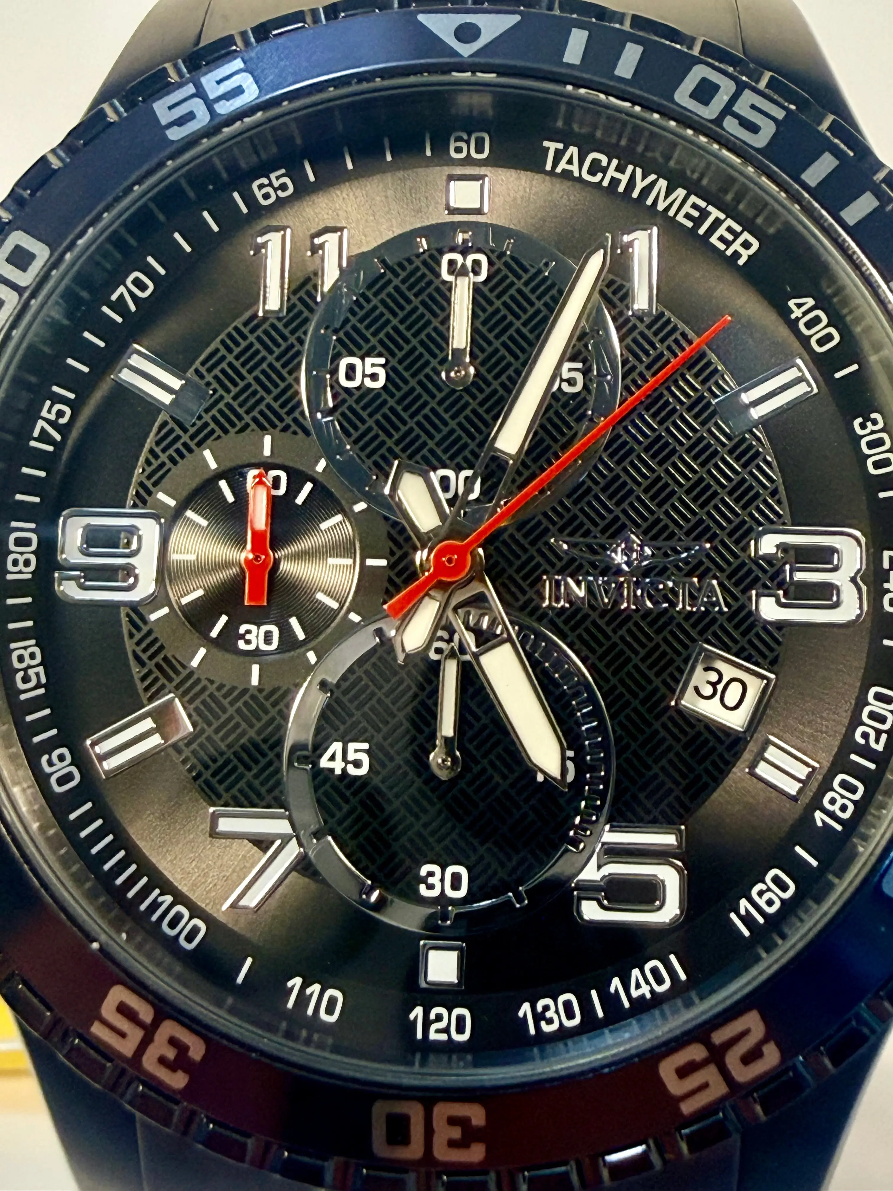 69808 Mens Mach Gala Specialty 48mm Gunmetal Chronograph Black Dial 50M SS Band