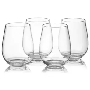 Modern Shatter-Resistant Wine Goblets Set of 4 Elegant Glassware for Wine Lovers